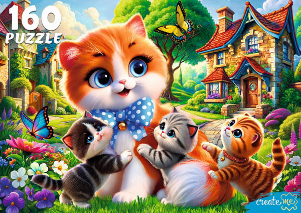 Изображение товара Пазл РЫЖИЙ КОТ Пушистая семья / Ф160-6642 (160эл)