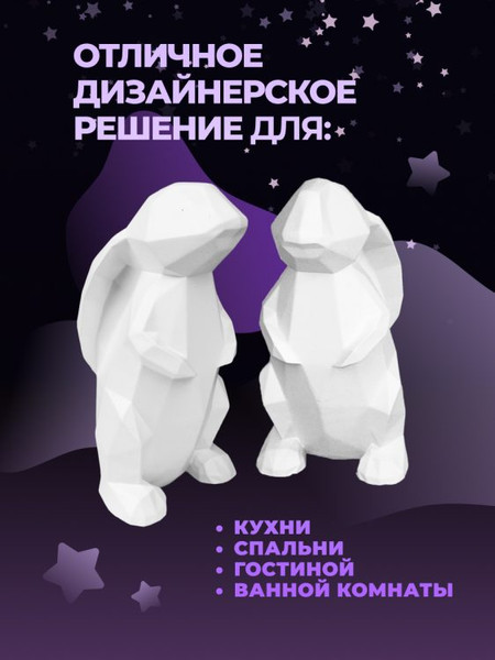 Изображение товара Статуэтка U.Nite Гипсовый кролик UN_rabbit