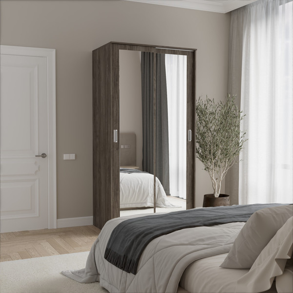 Изображение товара Шкаф-купе Кортекс-мебель Лагуна ШК01-02 (орех элия)