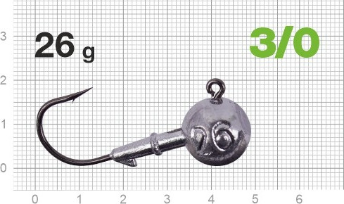 Изображение товара Джиг-головка NAUTILUS Power 120 NP-1608 hook №3/0 26гр / NP-1608-3/0-26