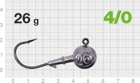 Изображение товара Джиг-головка NAUTILUS Power 120 NP-1608 hook №4/0 26гр NP-1608-4/0-26