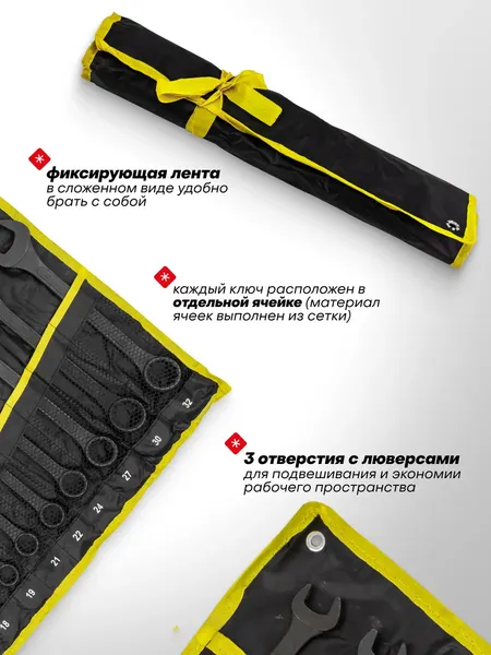 Изображение товара Набор ключей WMC Tools WMC-5261DP+1 Black / 63596