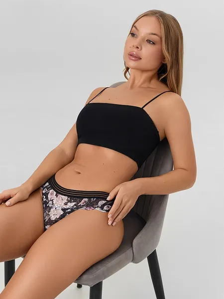 Изображение товара Трусы женские Mark Formelle 412616 (р.90, цветы на черном-1)