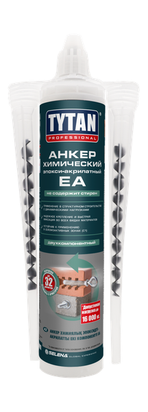 Изображение товара Химический анкер Tytan Professional Двухкомпонентный эпокси-акрилатный ЕА 300 / 11009 (300мл)