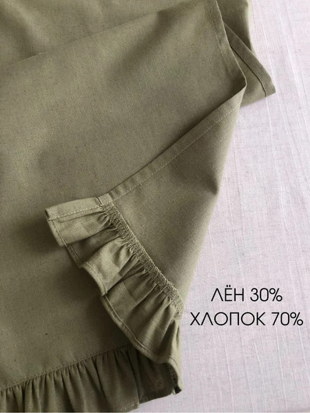 Изображение товара Дорожка на стол ОМурМебель 140x40см с рюшами (мятный)