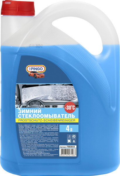 Изображение товара Жидкость стеклоомывающая Pingo Зимний -30°C / 75030-9