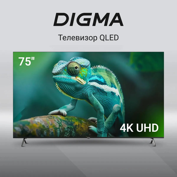 Изображение товара Телевизор Digma 75" DM-LED75UQB31 (черный)