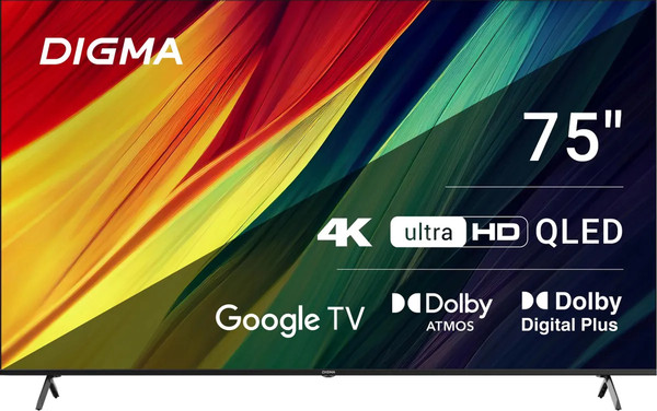 Изображение товара Телевизор Digma 75" DM-LED75UQB31 (черный)