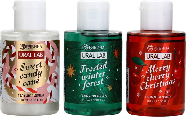 Изображение товара Набор гелей для душа URAL LAB Happy New Year / 10872543 (3шт, 100мл)
