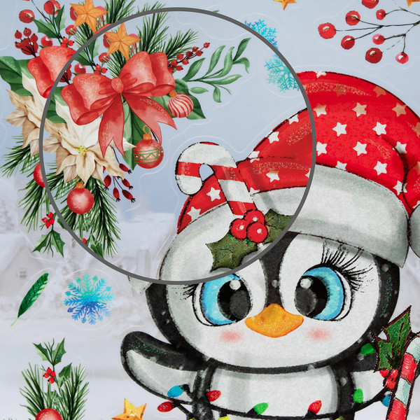 Изображение товара Набор наклеек на окно Золотая сказка Пингвин / 592136