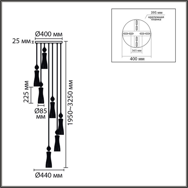 Изображение товара Люстра Lumion Emily 8268/7A