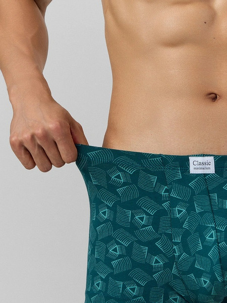 Изображение товара Комплект мужских трусов Mark Formelle 411122-3 (р.90-100, узор на атлантике/светло-серый/черный)