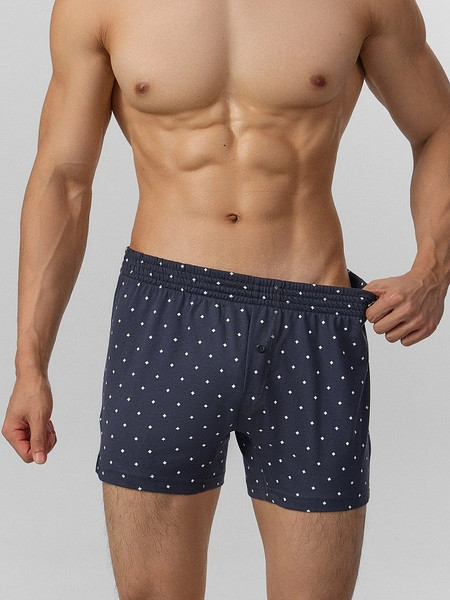 Изображение товара Комплект мужских трусов Mark Formelle 411152-2 (р.94-104, звездочки на темно-сером/звездочки на джинсовом)