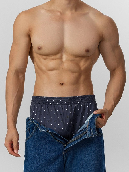 Изображение товара Комплект мужских трусов Mark Formelle 411152-2 (р.102-112, звездочки на темно-сером/звездочки на джинсовом)