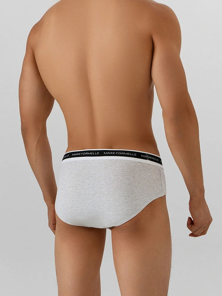Изображение товара Комплект мужских трусов Mark Formelle 411170-3 (р.90-100, серый меланж 4306-А/шторм/черный)