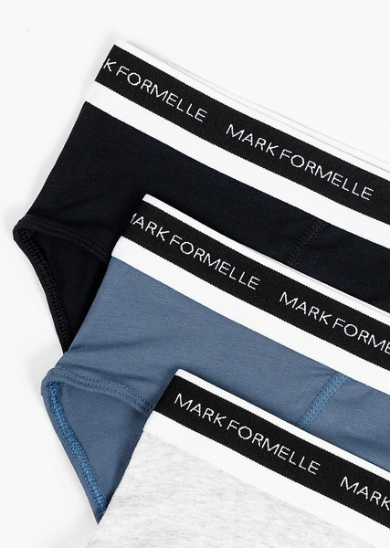 Изображение товара Комплект мужских трусов Mark Formelle 411170-3 (р.106-116, серый меланж 4306-А/шторм/черный)