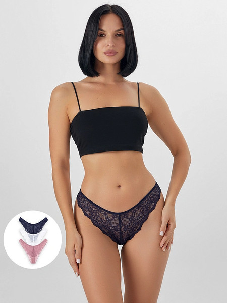 Изображение товара Комплект женских трусов Mark Formelle 412394-3 (р.94, темно-синий)