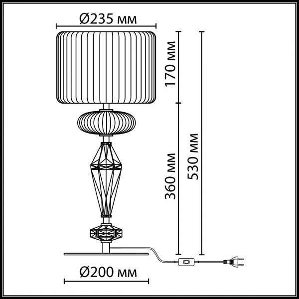 Изображение товара Прикроватная лампа Odeon Light Terra 5414/2T