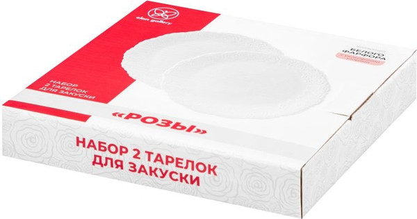 Изображение товара Набор тарелок Elan Gallery Розы / 540920