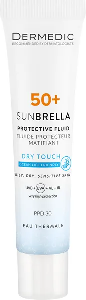Изображение товара Флюид солнцезащитный Dermedic Sunbrella Матирующий SPF 50+ PPD30 (40мл)
