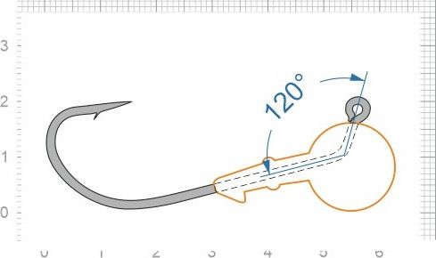Изображение товара Джиг-головка NAUTILUS Corner 120 NC-2218 hook №5/0 26гр / NC2218-5/0-26