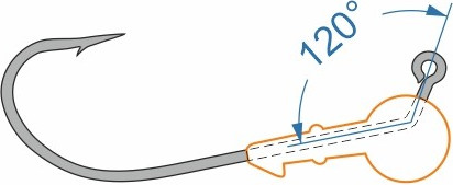 Изображение товара Джиг-головка NAUTILUS Corner 120 NC-2218 hook №6/0 16гр / NC2218-6/0-16