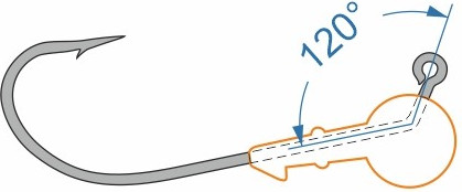 Изображение товара Джиг-головка NAUTILUS Corner 120 NC-2218 hook №6/0 18гр / NC2218-6/0-18