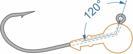 Изображение товара Джиг-головка NAUTILUS Corner 120 NC-2218 hook №6/0 24гр / NC2218-6/0-24