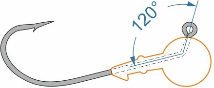 Изображение товара Джиг-головка NAUTILUS Corner 120 NC-2218 hook №6/0 28гр / NC2218-6/0-28