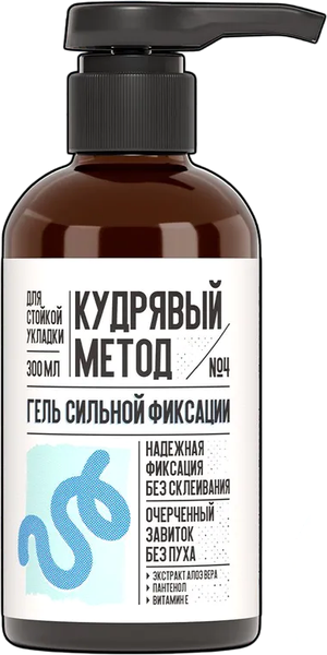 Изображение товара Гель для укладки волос Кудрявый метод Для укладки кудрявых волос сильной фиксации / KM030 (300мл)