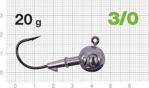 Изображение товара Джиг-головка NAUTILUS Power 120 NP-1608 hook №3/0 20гр / NP-1608-3/0-20