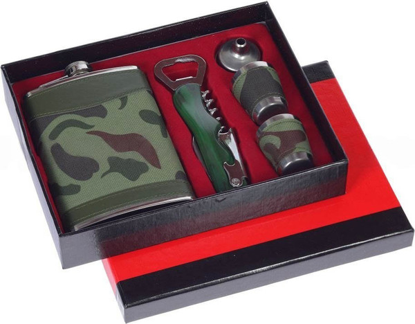 Изображение товара Фляга YYC №2 (фляжка, ножик, 2 стопки, воронка)