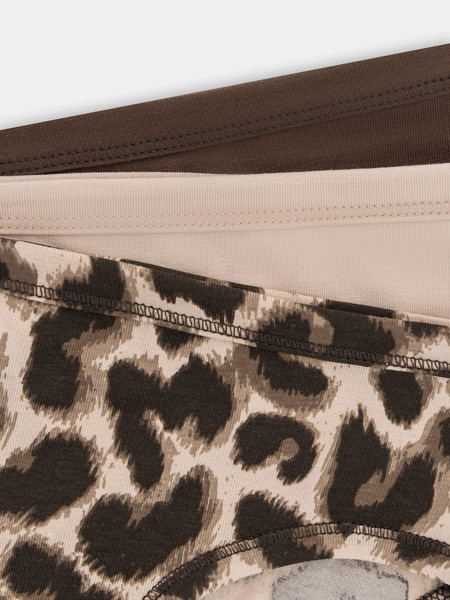 Изображение товара Комплект трусов детских Mark Formelle 417747-3 (р.152-76, леопард/лунный свет/темный шоколад)