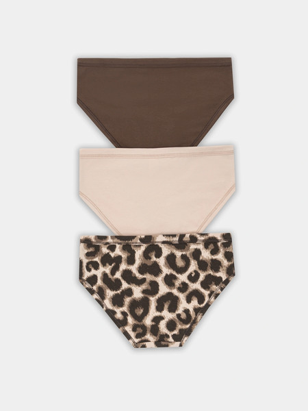 Изображение товара Комплект трусов детских Mark Formelle 417747-3 (р.164-84, леопард/лунный свет/темный шоколад)