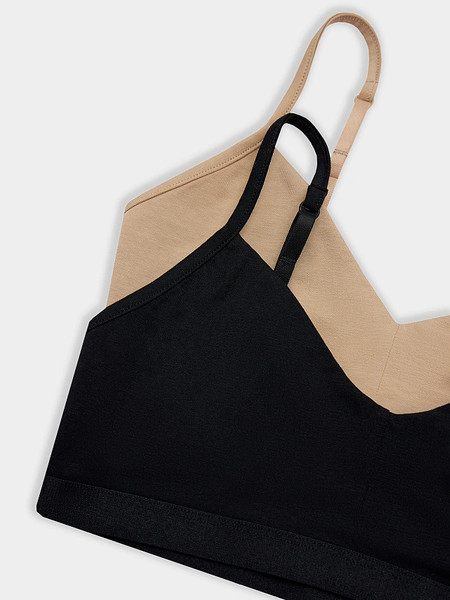 Изображение товара Комплект бюстгальтеров Mark Formelle 512569-2 (р.164/170-88, обжаренный миндаль/черный)