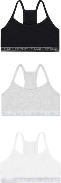 Изображение товара Комплект бюстье для девочек Mark Formelle 517707-3 (р.122-60, белый/серый меланж 4306-А/черный)