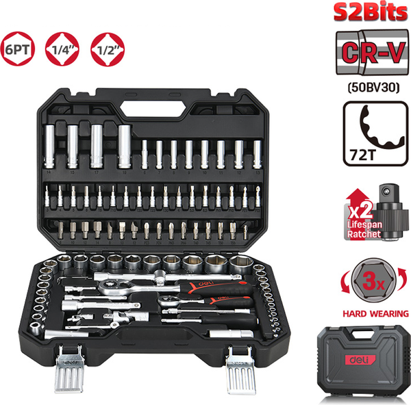 Изображение товара Универсальный набор инструментов Deli EDQ44094 (94пр)