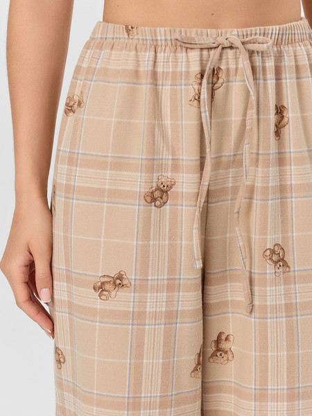 Изображение товара Пижама Mark Formelle 592625 (р.170-84-90, белый/клетка с мишки на песочном)