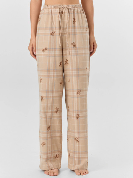 Изображение товара Пижама Mark Formelle 592625 (р.170-100-106, белый/клетка с мишки на песочном)