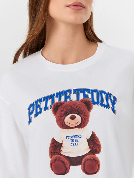 Изображение товара Пижама Mark Formelle 592625 (р.170-100-106, белый/клетка с мишки на песочном)