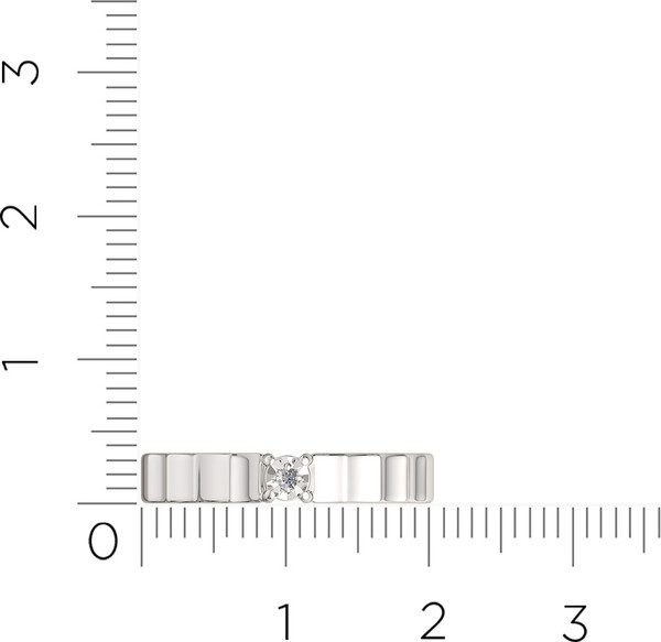 Изображение товара Кольцо помолвочное из серебра ZORKA 02D0020 (р.16.5, с бриллиантом)