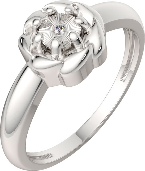 Изображение товара Кольцо из серебра ZORKA 02D0052 (р.18, с бриллиантом)