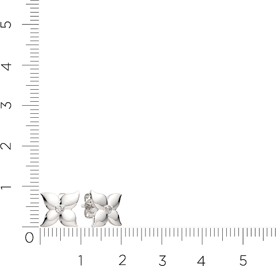 Изображение товара Серьги из серебра ZORKA 03D0085.ZZ (с бриллиантами)