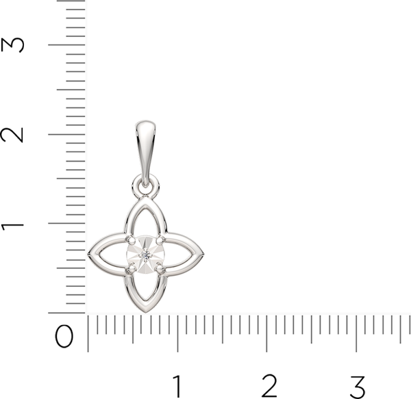 Изображение товара Подвеска из серебра ZORKA 04D0156.ZZ (с бриллиантом)