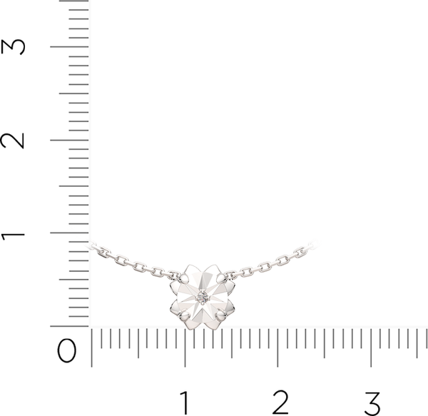 Изображение товара Колье из серебра ZORKA 05D0031 (40см, с бриллиантом)