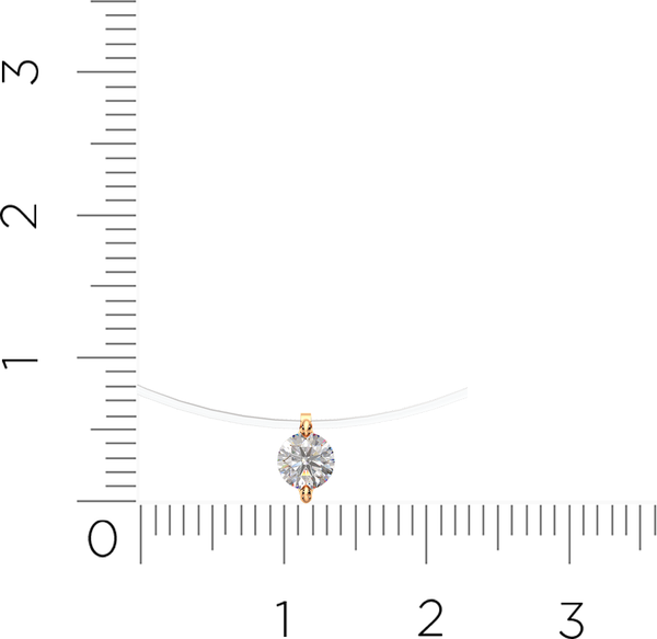 Изображение товара Колье из розового золота ZORKA 580003.14K.R (40см, с фианитом)