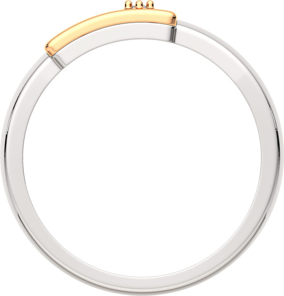 Изображение товара Кольцо из серебра ZORKA 02D0050.G14K (р.17.5, с бриллиантом и золотой вставкой)