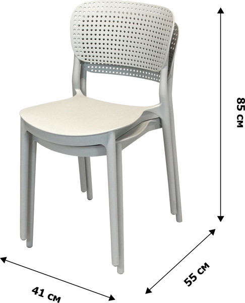 Изображение товара Комплект садовой мебели Stepp Еска / PP0009GLсс+PP9901WRб (светло-серый/белый)