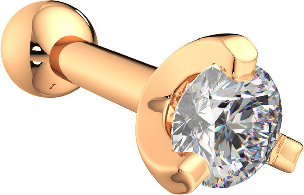 Изображение товара Пирсинг из розового золота ZORKA 710024.9K.R.ZZ (с фианитом)