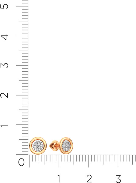 Изображение товара Серьги из розового золота ZORKA 3D00253.9K.R.ZZ (с бриллиантами)